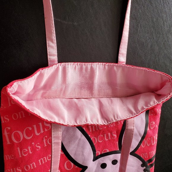 Happy Bunny Tote Let's Focus on Me Jim Benton Bag - Picture 3 of 14